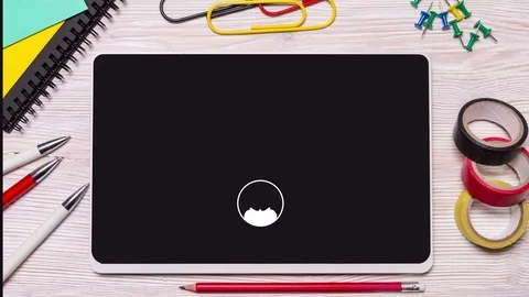 Animated e-mail chain on digital tablet Stock Footage 85317773