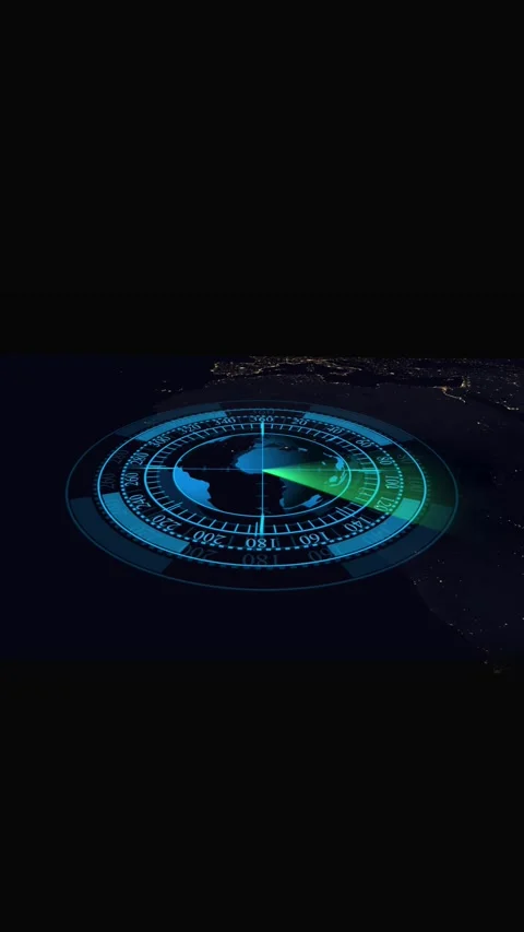 Animated Earth globe with rotating blue HUD elements showing modern technol.. Stock Footage 321727107