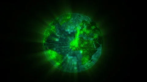 Animated Earth loop Stock Footage 1097796