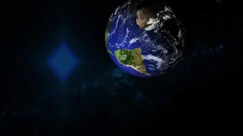 Animated earth planet in space with star... | Stock Video | Pond5