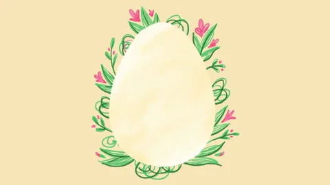 Animated Easter background with copy space. Video stock 169740444