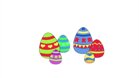 Animated Easter Eggs Stock Footage 268759926