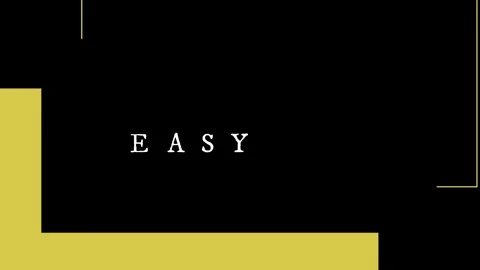 Animated easy text reveal with yellow lines on black Vídeo Stock 338173789