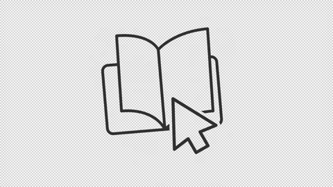 Animated ebooks for learning line icons Stock Footage 340288448