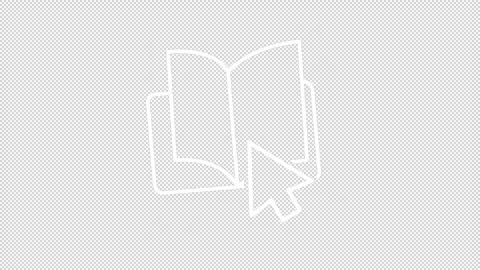 Animated ebooks for learning white line icons Stock Footage 342246814