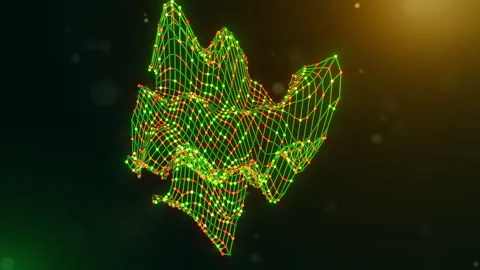 Animated Ecuador Neural Network Technology Map Visualization Sequence Stock Footage 338243802