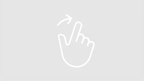 Animated edge swipe white line icon Stock Footage 218597230