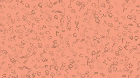 Animated Education Doodle Pattern. Seamless Loop with Wiggle Effect. School.. Stock Footage 319713348
