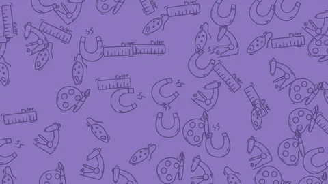 Animated education icon seamless pattern designs Stock Footage 321179484