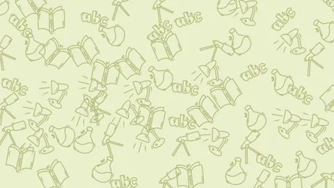 Animated education icon seamless pattern Educational items  Stock Footage 321179537