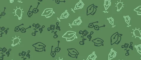 Animated Education Icons Pattern Green Background Seamless Loop Stockbeeldmateriaal 343323668