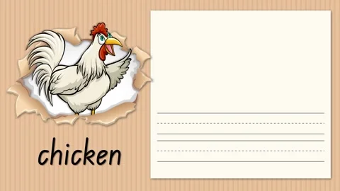 Animated Educational Alphabet Lesson Teaching the Letter C with a Chicken Stock Footage 335909213