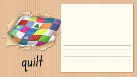 Animated Educational Lesson Teaching the Letter Q with a Colorful Quilt 動画素材 330448444