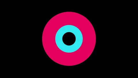 Animated Effect circle with dark background. Abstract Circle looping background Stock Footage 259104751