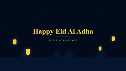 Animated Eid Al Adha Celebration Lights. Video stock 335796695