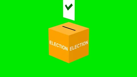 Animated election box and voting icon. Vote, election, democracy. 库存影片 135033462