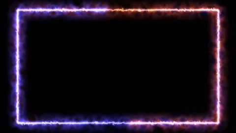 Animated electric glowing frame background Stock Footage 197412634