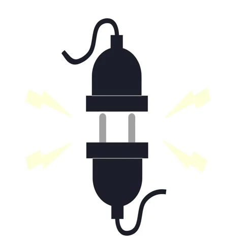 Animated electric plug connecting and disconnecting with bright yellow light 库存影片 342027536