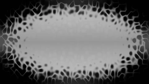 Animated elegant delicate light gray oval frame on black background. Stock-Footage 136581883