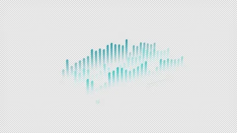 Animated element for business infographics - column chart with layers Stock Footage 312021212