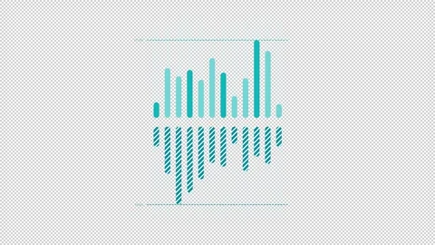 Animated element for business infographics - diverging column chart Stock Footage 329289758