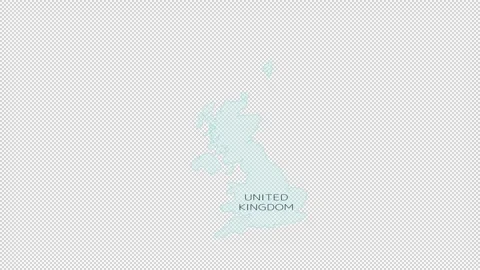 Animated element for geographic infographics - map of the United Kingdom Stock Footage 314688856