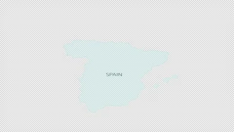 Animated element for geographic infographics - map of Spain Stock Footage 329291535