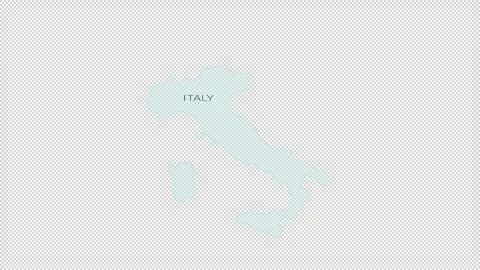 Animated element for geographic infographics - map of Italy Stock Footage 329291581