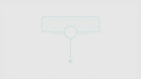 Animated element for infographics - callout box with circle and line below Stock Footage 314688763