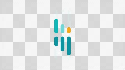 Animated elements for bar chart - two groups of vertical data bars Stock Footage 314688705