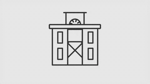 Animated elevator line icon Stock Footage 243702853