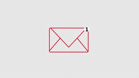 Animated Email Icon on Transparent Background Vídeos de archivo 334831542