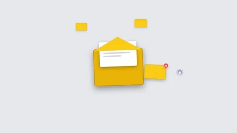 Animated Email Notification System Motion Graphics Stock Footage 347626317