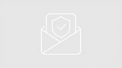 Animated email security white line icon Stock Footage 331842564