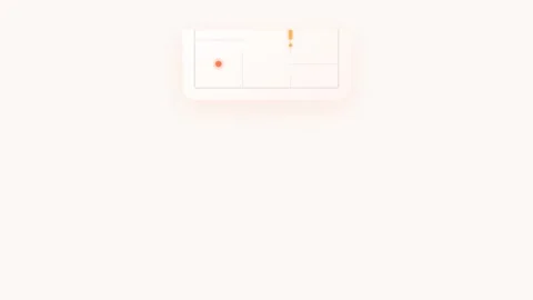 Animated Emergency Evacuation Map Icon with Glowing Path and Coral Gradient Stock-Footage 346131008