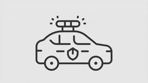 Animated emergency services line icons Stock Footage 321856196