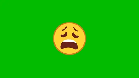 Animated emoji face changing from happy to sad, weary expression. 4K Stock-Footage 344798737