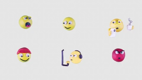 Animated Emoji Stop Motion Motion Graphics Stock Footage 283060603