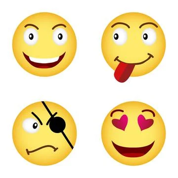 Animated emoticons Stock Illustration
