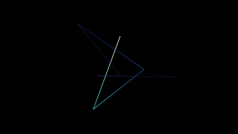 An animated empty shape hexagon filled with blue lines with alpha channel Stock Footage 131265925