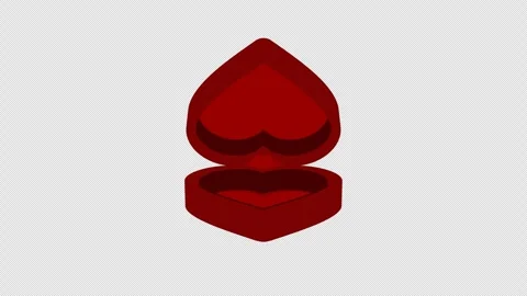 Animated empty wedding ring box open and close. Stock Footage 296234917