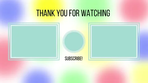 Animated End Screen in Blur Color Modern Art Style. Suitable for vlog channel Stock Footage 167296271