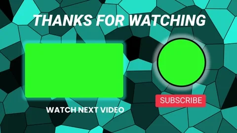 Animated end screen template with "Thanks For Watching" text. 库存影片 319389699