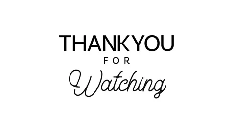 Animated end screen with Thank You for Watching text. Video stock 302546005