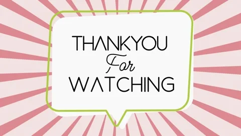 Animated end screen with Thank You for Watching text. Stock Footage 302546007