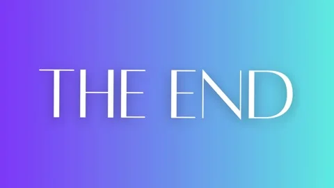 Animated “The End” Text Pop Up — Closing Screen, Video Outro, Film Ending Video stock 316587762