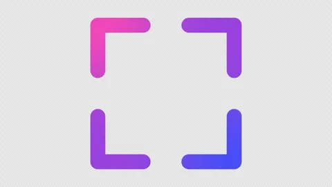 Animated enlarge gradient ui icon on transparent background with alpha channel. Stock Footage 295450565