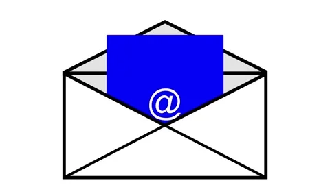Animated envelope icon Stock Footage 302854385
