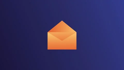 Animated envelope icon opening and closing with paper, digital motion graphic Vídeo Stock 333290312