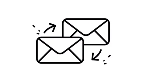 Animated Envelope Icon Representing Digital Email Message and Online Stock Footage 345931014